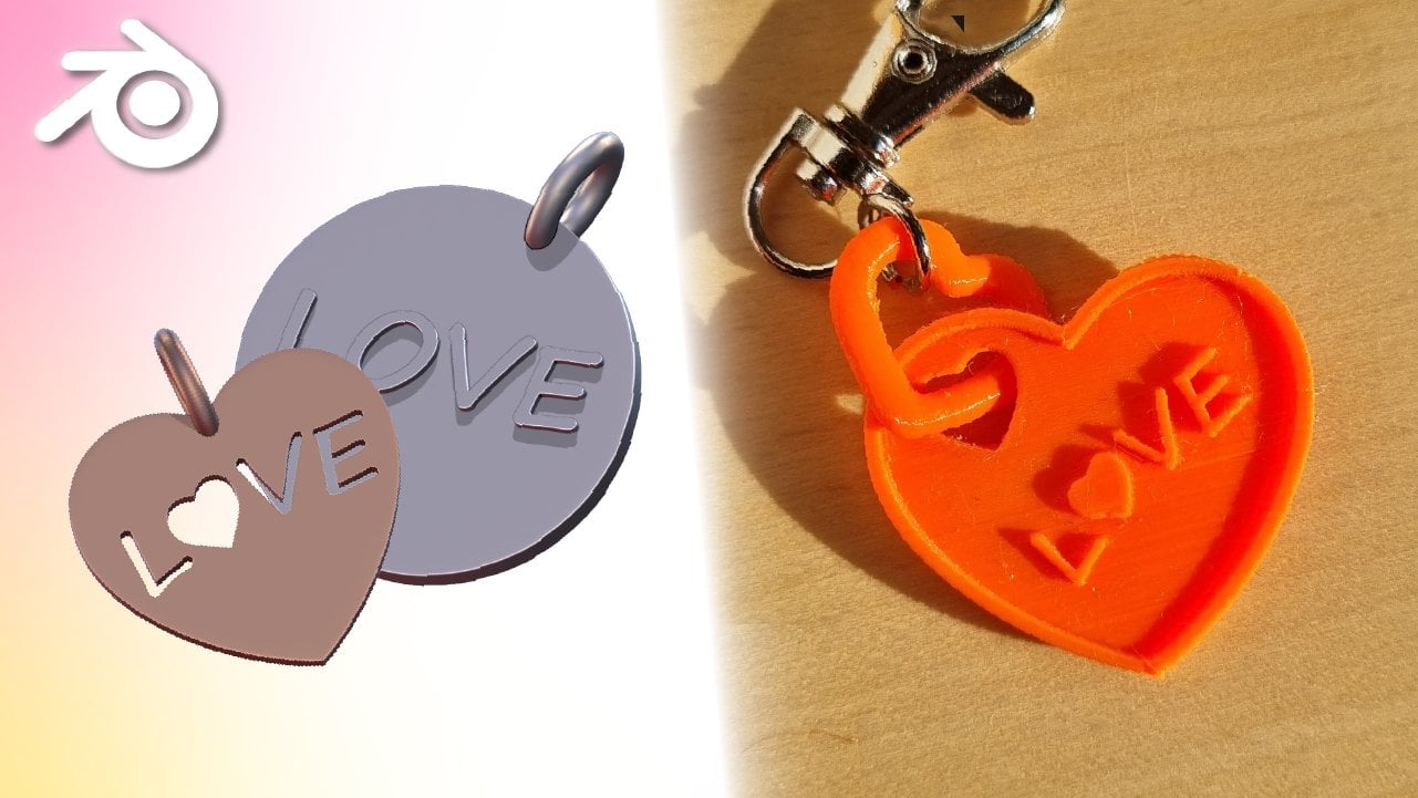Blender 3D: Einen Word Charm gestalten (3D-druckbar)